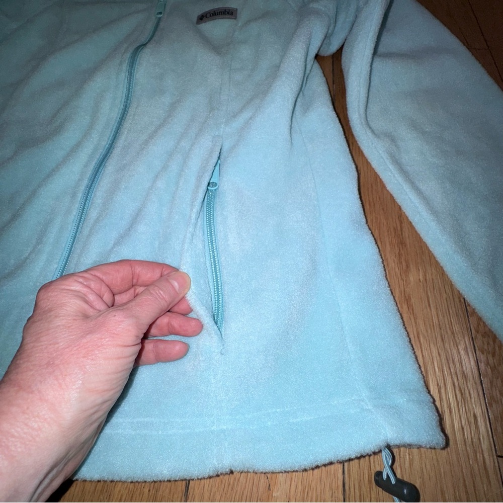 Columbia Women's Pale Blue Full-Zip Teddy Fleece Jacket - Picture 6 of 16